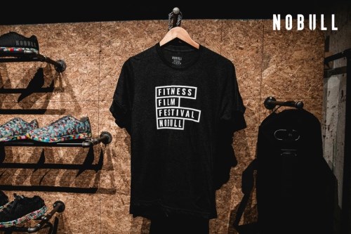 NOBULL Fitness Film Festival Mens T-shirt Black UK-KQO74